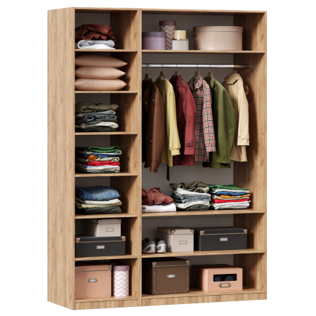 Норд Шкаф трехстворчатый с зеркалом (Дуб Золотой)