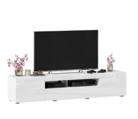 Бруклин Тумба под ТВ 1800 (Белый глянец), исполнение 1 Бруклин Тумба под ТВ 1800 (Белый глянец), исполнение 1