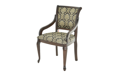 Стул из массива с подлокотниками Катарина МС с мягкой спинкой и сиденьем 