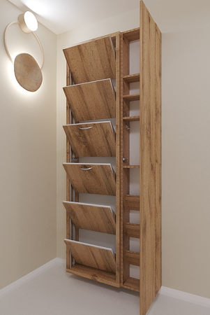 Обувница Люкс 6 ДУЭТ Дуб Вотан / Дуб Вотан