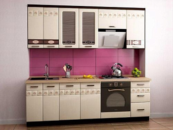 Кухонный гарнитур Аврора 12 (ширина 240 см)  Кухонный гарнитур Аврора 12 (ширина 240 см)