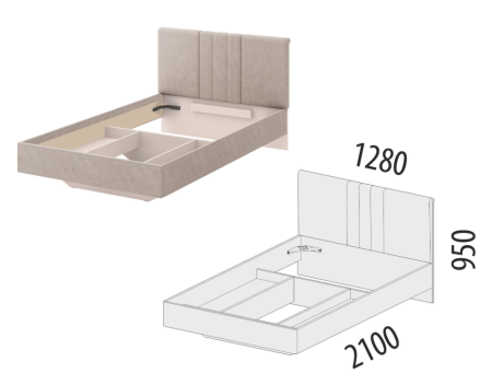 Каркас кровати Флоренция 904.03