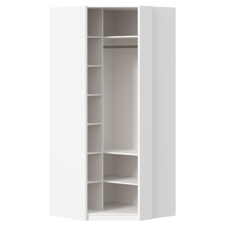 Норд Шкаф угловой с зеркалом (Белый)