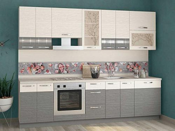 Кухонный гарнитур Графит 34 (ширина 280 см)  Кухонный гарнитур Графит 34 (ширина 280 см)