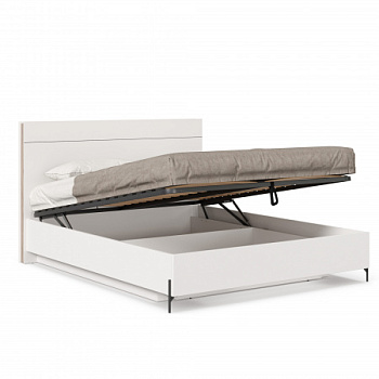 Лайт Кровать двуспальная 1600 с подъемным механизмом (Белый/Дуб Маувелла) Лайт Кровать двуспальная 1600 с подъемным механизмом (Белый/Дуб Маувелла)