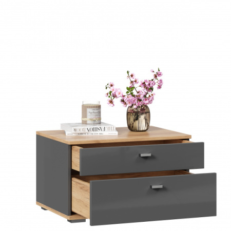 Фиджи Тумба прикроватная (Дуб Золотой/Антрацит) Фиджи Тумба прикроватная (Дуб Золотой/Антрацит)