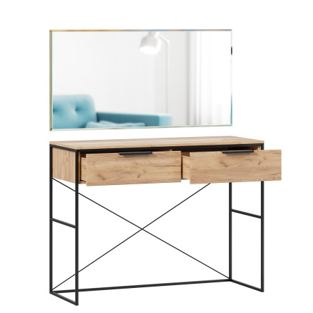 Норд Стол туалетный с зеркалом (Дуб Золотой)