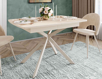 Обеденный стол Орфей 46 (04) Мрамор бежевый