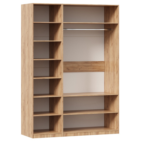 Норд Шкаф трехстворчатый с зеркалом (Дуб Золотой)