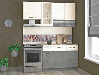 Кухонный гарнитур Графит 16 (ширина 180 см) Кухонный гарнитур Графит 16 (ширина 180 см)