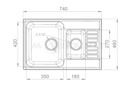 Кухонная мойка GRANFEST GF-Z21K