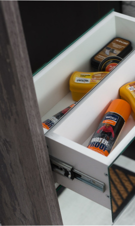 Обувница Люкс фасад зеркало Шкафы 5-ти секционные Плюс