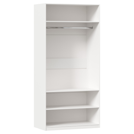 Норд Шкаф двухстворчатый с зеркалами (Белый)