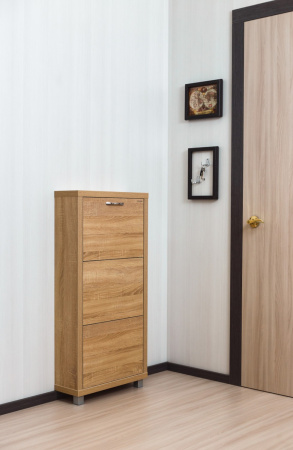 Обувница Люкс стекло капучино Шкафы 3-х секционные