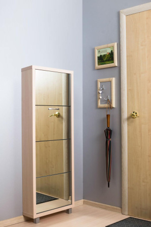 Обувница Люкс фасад зеркало Шкафы 4-х секционные