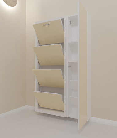 Шкаф 4-х секционный Люкс Дуэт Люкс стекло капучино Шкаф 4-х секционный Люкс Дуэт Люкс стекло капучино