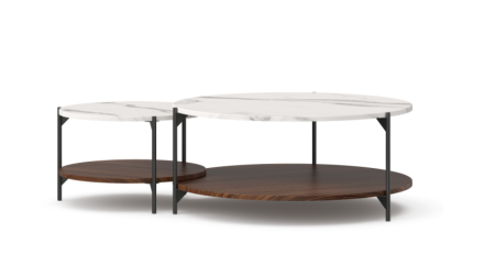 Вилена Комплект журнальных столов (Орех/Монте Белый)