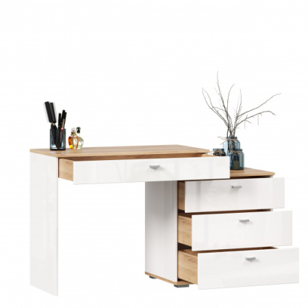 Фиджи Стол туалетный комбинированный (Дуб Золотой/Белый) Фиджи Стол туалетный комбинированный (Дуб Золотой/Белый)