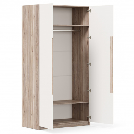 Стефания Шкаф двухстворчатый (Дуб Маувелла PR/Белый)