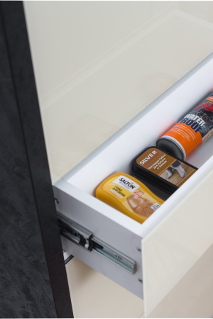 Обувница Люкс стекло капучино Шкафы 5-ти секционные Плюс