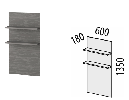 Полка навесная Графит 604.25
