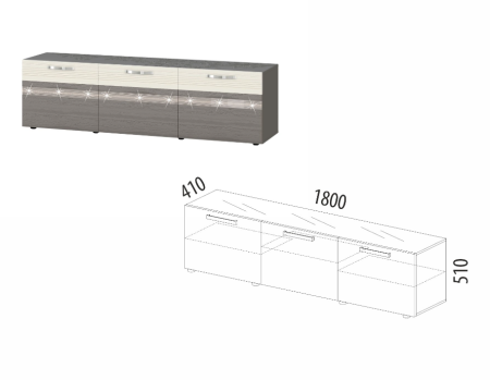 ТВ-тумба Графит 604.03