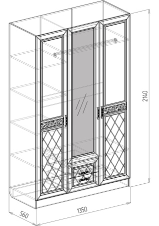 Шкаф 3х (Флоренция )