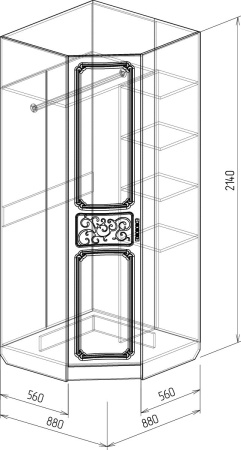 Шкаф угловой **(Тиффани ) Шкаф угловой **(Тиффани )