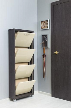 Обувница Люкс стекло капучино Шкафы 4-х секционные Обувница Люкс стекло капучино Шкафы 4-х секционные