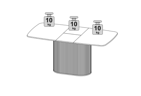 Стол обеденный раздвижной (Мрамор чёрный М04) 