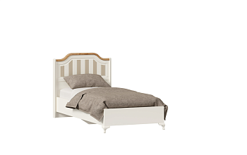 Вилладжио Кровать односпальная Алебастр/Дуб золотой)