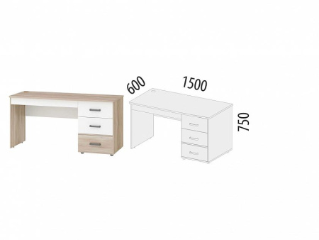 Стол компьютерный Эверест 500.24 Стол компьютерный Эверест 500.24