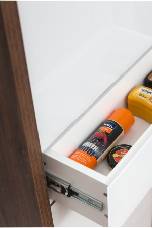 Обувница Люкс стекло белое Шкафы 5-ти секционные Плюс