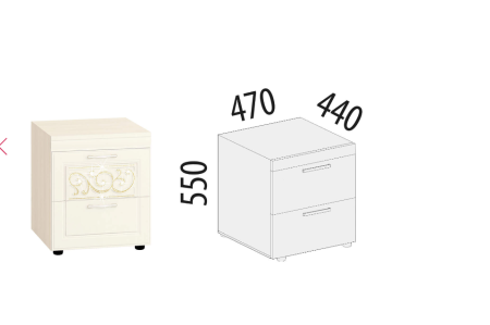 Тумба прикроватная Тиффани 93.07