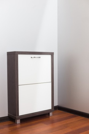 Обувница Люкс стекло белое Шкафы 2-х секционные