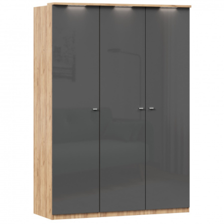 Фиджи Шкаф трехстворчатый (Дуб Золотой/Антрацит)