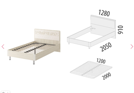 Кровать с ортопедическим основанием Тиффани 93 307