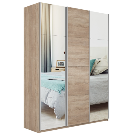 Шкаф-купе Прайм 3-х дверный (Зеркало, ЛДСП)