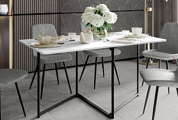 Стол-книжка Колибри 16 (02) Белый шпон-Черный