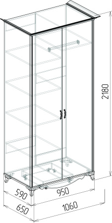 №1 Шкаф 2х (Версаль)