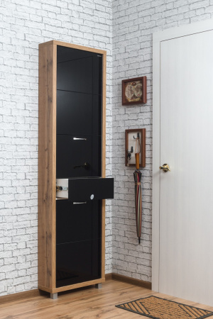 Обувница Люкс стекло черное Шкафы 5-ти секционные Плюс