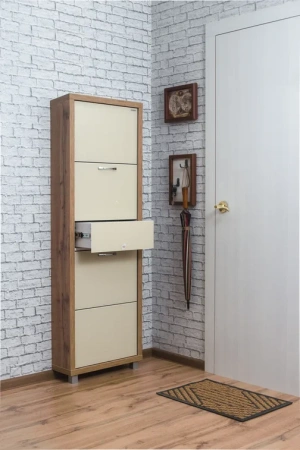 Обувница Люкс стекло капучино Шкафы 4-х секционные Плюс